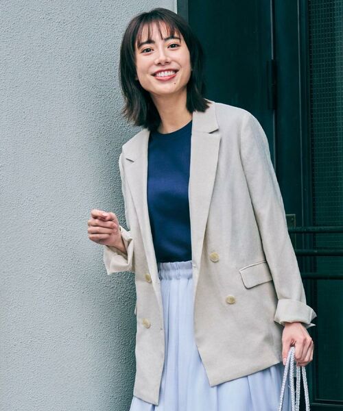 OPAQUE.CLIP / オペーク ドット クリップ テーラードジャケット | ダブルブレストジャケット【洗える/UVケア/防シワ加工/接触冷感】 | 詳細29