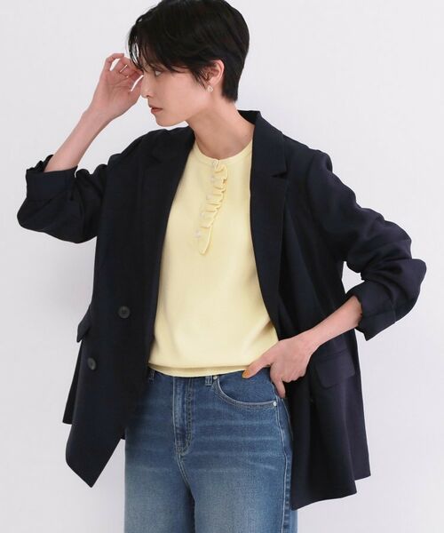 OPAQUE.CLIP / オペーク ドット クリップ テーラードジャケット | ダブルブレストジャケット【洗える/UVケア/防シワ加工/接触冷感】 | 詳細9