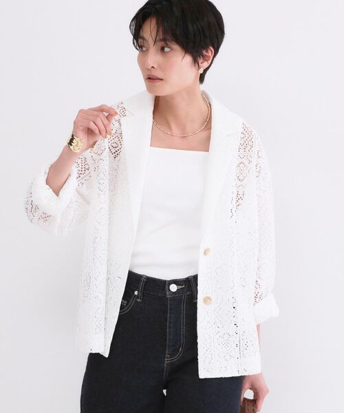 OPAQUE.CLIP / オペーク ドット クリップ テーラードジャケット | レーステーラードジャケット【洗濯機OK】 | 詳細17