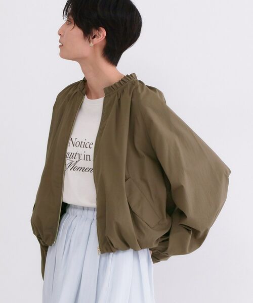 OPAQUE.CLIP / オペーク ドット クリップ レザーブルゾン・ジャケット | 撥水 裾バルーンブルゾン【洗濯機OK】 | 詳細5