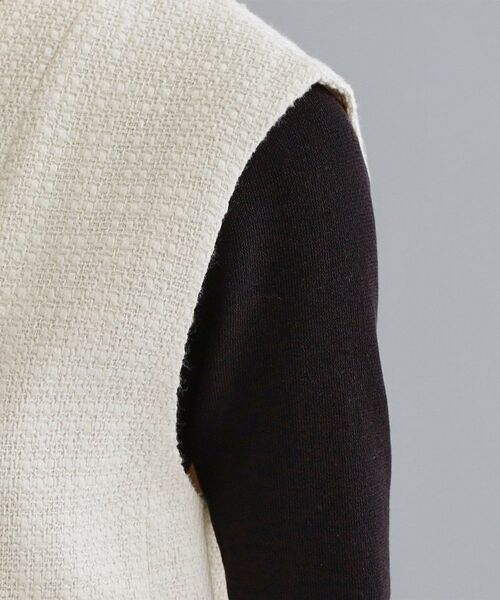 OPAQUE.CLIP / オペーク ドット クリップ ベスト | 【es】ファンシーツイードノーカラージレ／セットアップ対応【洗える】 | 詳細12