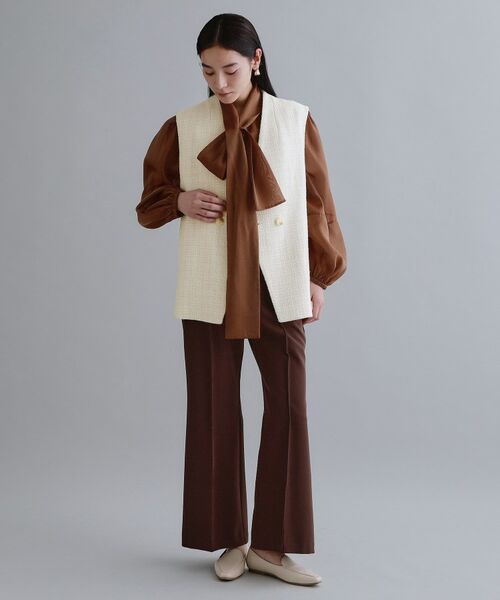 OPAQUE.CLIP / オペーク ドット クリップ ベスト | 【es】ファンシーツイードノーカラージレ／セットアップ対応【洗える】 | 詳細2