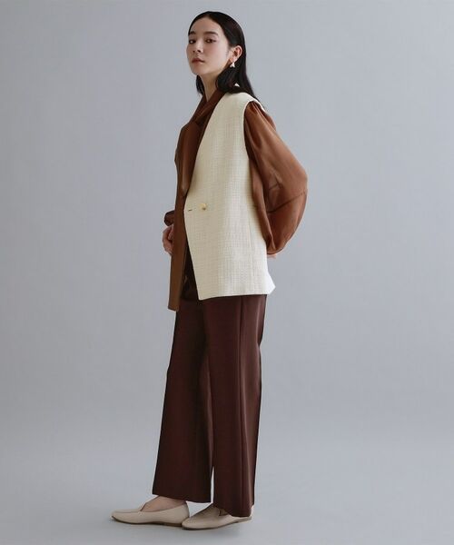 OPAQUE.CLIP / オペーク ドット クリップ ベスト | 【es】ファンシーツイードノーカラージレ／セットアップ対応【洗える】 | 詳細3