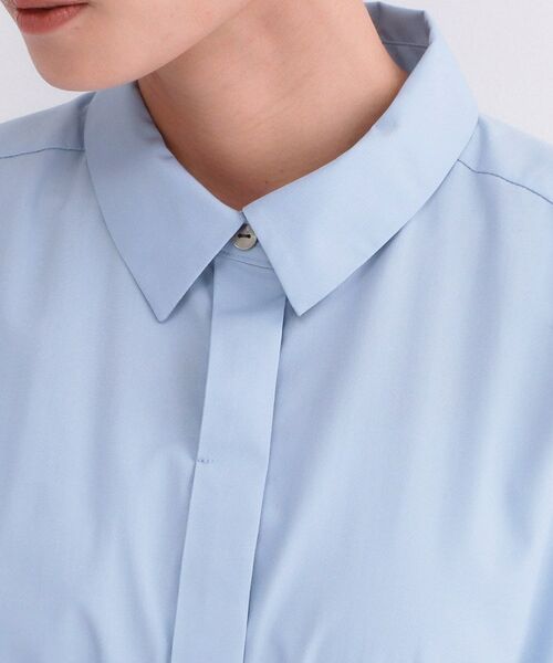 OPAQUE.CLIP / オペーク ドット クリップ ロング・マキシ丈ワンピース | サッシュリボンベルト付きフレアシャツワンピース【洗濯機OK/防シワ加工】 | 詳細30