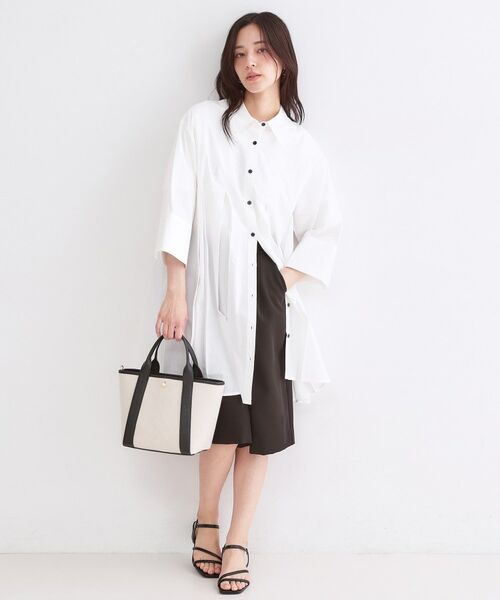 OPAQUE.CLIP / オペーク ドット クリップ ワンピース | プリーツミニシャツワンピース【洗濯機OK】 | 詳細2