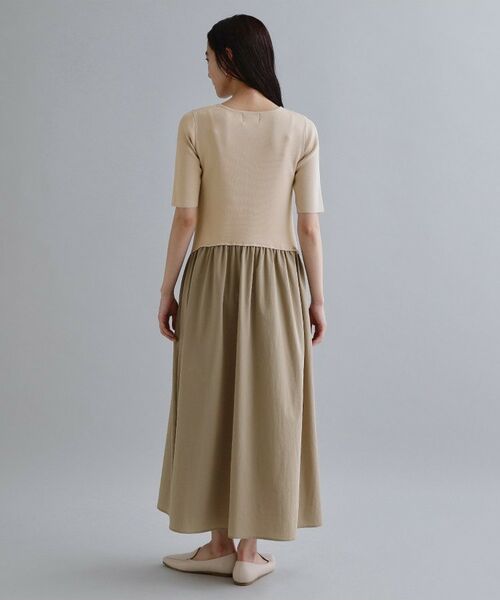 OPAQUE.CLIP / オペーク ドット クリップ ロング・マキシ丈ワンピース | 【es】イレギュラーヘム切り替えニットドッキングワンピース【洗濯機OK】 | 詳細11