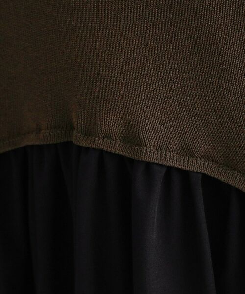 OPAQUE.CLIP / オペーク ドット クリップ ロング・マキシ丈ワンピース | 【es】イレギュラーヘム切り替えニットドッキングワンピース【洗濯機OK】 | 詳細4