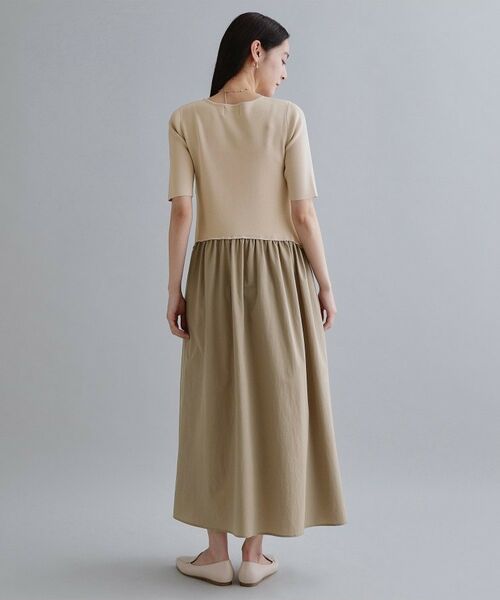 OPAQUE.CLIP / オペーク ドット クリップ ロング・マキシ丈ワンピース | 【es】イレギュラーヘム切り替えニットドッキングワンピース【洗濯機OK】 | 詳細7