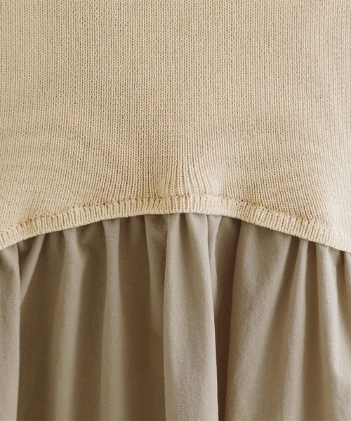 OPAQUE.CLIP / オペーク ドット クリップ ロング・マキシ丈ワンピース | 【es】イレギュラーヘム切り替えニットドッキングワンピース【洗濯機OK】 | 詳細8