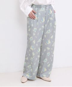 OPAQUE.CLIP / オペーク ドット クリップ パンツ | ぼかしフラワープリントワイドパンツ【洗濯機OK】