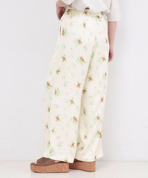 OPAQUE.CLIP / オペーク ドット クリップ パンツ | ぼかしフラワープリントワイドパンツ【洗濯機OK】 | 詳細1