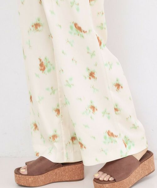 OPAQUE.CLIP / オペーク ドット クリップ パンツ | ぼかしフラワープリントワイドパンツ【洗濯機OK】 | 詳細15