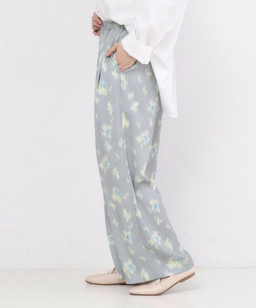 OPAQUE.CLIP / オペーク ドット クリップ パンツ | ぼかしフラワープリントワイドパンツ【洗濯機OK】 | 詳細5