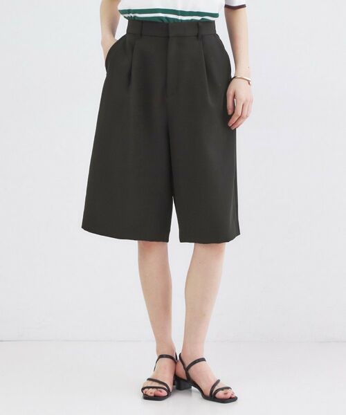 OPAQUE.CLIP / オペーク ドット クリップ ショート・ハーフ・半端丈パンツ | ストレッチハーフパンツ【洗濯機OK】（ブラック(019)）