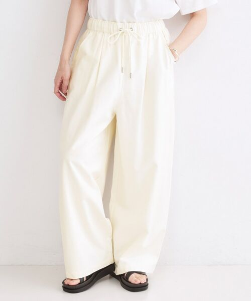 OPAQUE.CLIP / オペーク ドット クリップ パンツ | バレルレッグイージーパンツ【洗濯機OK】（アイボリー(004)）