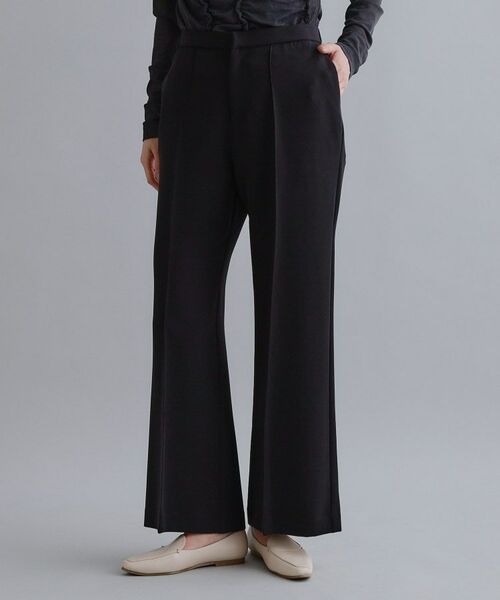 OPAQUE.CLIP / オペーク ドット クリップ パンツ | 【es】ストレッチピンタックフレアパンツ【洗濯機OK／抗ピル】 | 詳細1