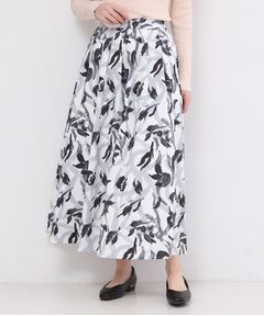 OPAQUE.CLIP / オペーク ドット クリップ ロング・マキシ丈スカート | アートプリントフレアスカート【洗濯機OK】