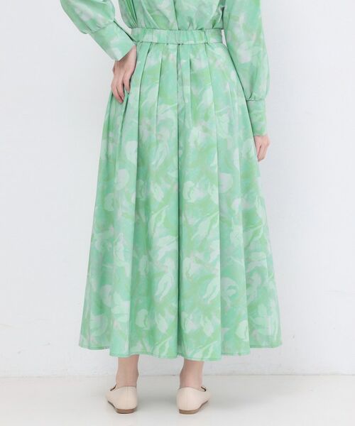 OPAQUE.CLIP / オペーク ドット クリップ ロング・マキシ丈スカート | アートプリントフレアスカート【洗濯機OK】 | 詳細11