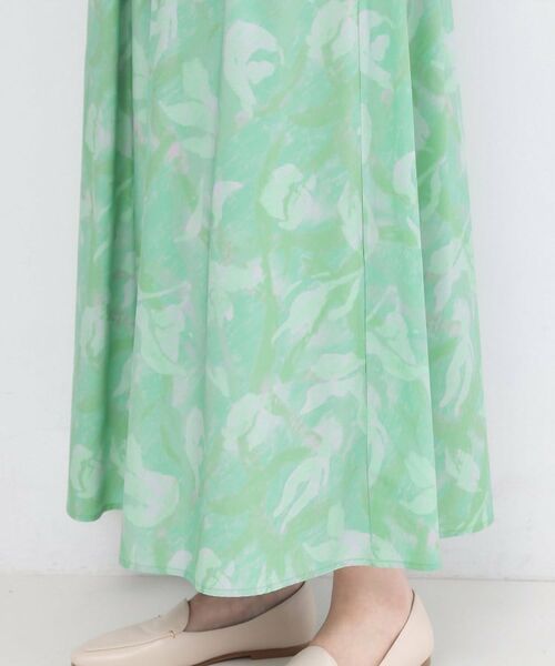 OPAQUE.CLIP / オペーク ドット クリップ ロング・マキシ丈スカート | アートプリントフレアスカート【洗濯機OK】 | 詳細15