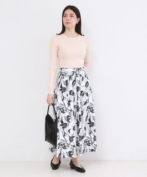 OPAQUE.CLIP / オペーク ドット クリップ ロング・マキシ丈スカート | アートプリントフレアスカート【洗濯機OK】 | 詳細2