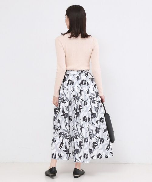 OPAQUE.CLIP / オペーク ドット クリップ ロング・マキシ丈スカート | アートプリントフレアスカート【洗濯機OK】 | 詳細3