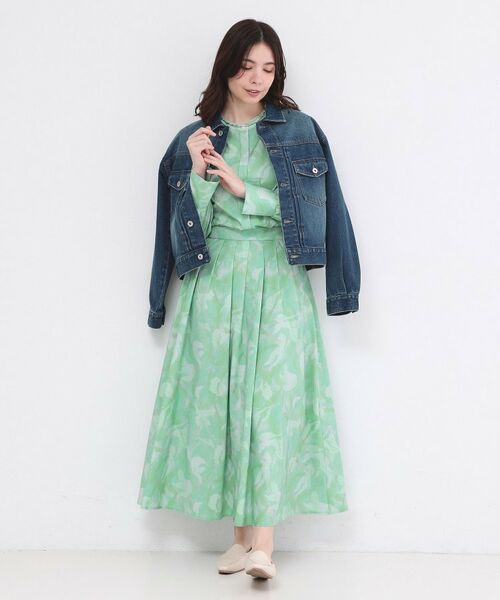 OPAQUE.CLIP / オペーク ドット クリップ ロング・マキシ丈スカート | アートプリントフレアスカート【洗濯機OK】 | 詳細6