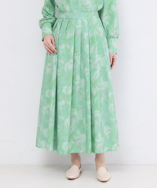 OPAQUE.CLIP / オペーク ドット クリップ ロング・マキシ丈スカート | アートプリントフレアスカート【洗濯機OK】 | 詳細9