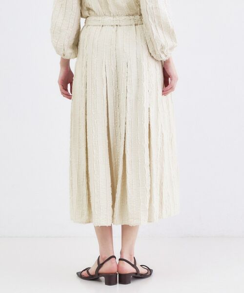 OPAQUE.CLIP / オペーク ドット クリップ ロング・マキシ丈スカート | フリンジジャカード タックフレアスカート【洗濯機OK】 | 詳細15