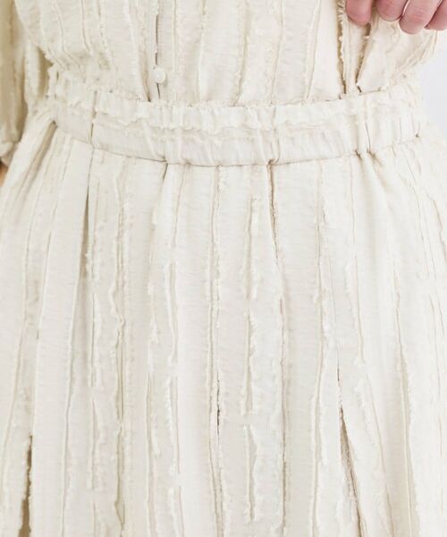 OPAQUE.CLIP / オペーク ドット クリップ ロング・マキシ丈スカート | フリンジジャカード タックフレアスカート【洗濯機OK】 | 詳細16