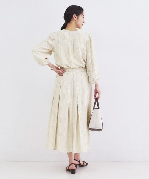 OPAQUE.CLIP / オペーク ドット クリップ ロング・マキシ丈スカート | フリンジジャカード タックフレアスカート【洗濯機OK】 | 詳細7