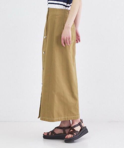 OPAQUE.CLIP / オペーク ドット クリップ ロング・マキシ丈スカート | ボタンデザインナロースカート【洗濯機OK】 | 詳細10