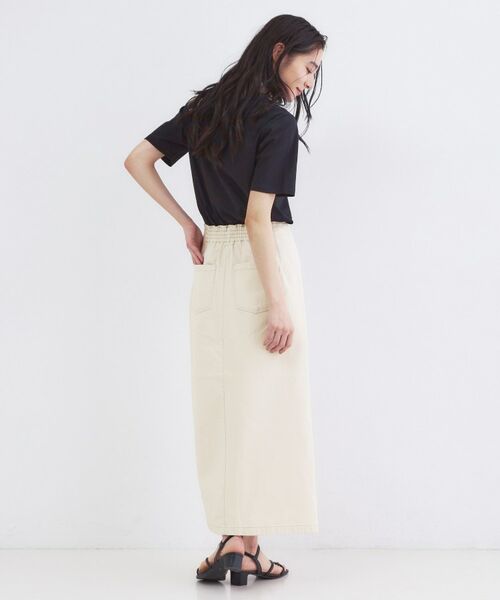 OPAQUE.CLIP / オペーク ドット クリップ ロング・マキシ丈スカート | ボタンデザインナロースカート【洗濯機OK】 | 詳細3