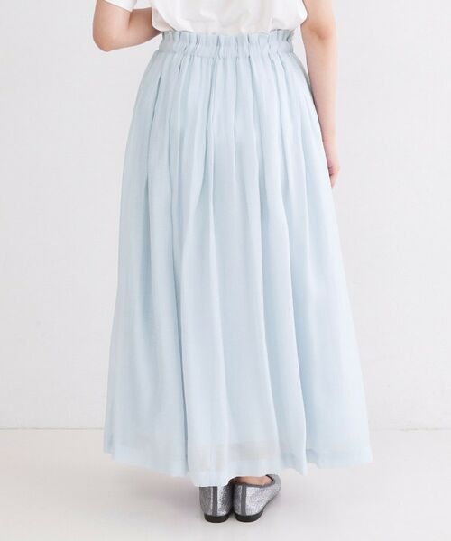 OPAQUE.CLIP / オペーク ドット クリップ ロング・マキシ丈スカート | シャイニーオーガンジー タックフレアスカート | 詳細11