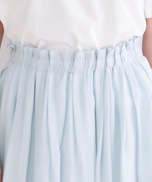 OPAQUE.CLIP / オペーク ドット クリップ ロング・マキシ丈スカート | シャイニーオーガンジー タックフレアスカート | 詳細12