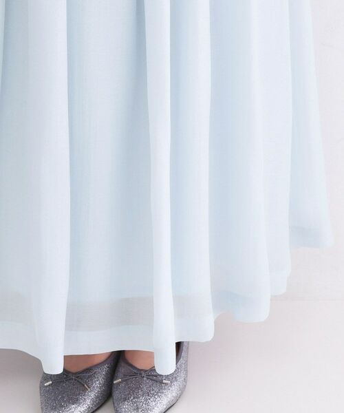 OPAQUE.CLIP / オペーク ドット クリップ ロング・マキシ丈スカート | シャイニーオーガンジー タックフレアスカート | 詳細14