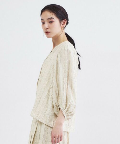 OPAQUE.CLIP / オペーク ドット クリップ シャツ・ブラウス | フリンジジャカードブラウス【洗濯機OK】 | 詳細14