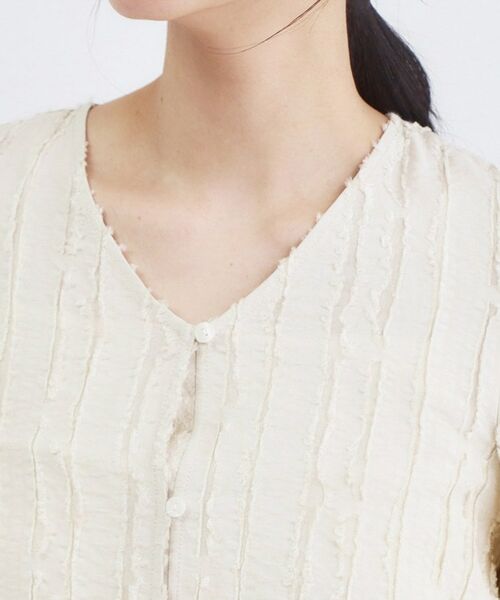 OPAQUE.CLIP / オペーク ドット クリップ シャツ・ブラウス | フリンジジャカードブラウス【洗濯機OK】 | 詳細16