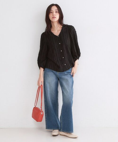 OPAQUE.CLIP / オペーク ドット クリップ シャツ・ブラウス | フリンジジャカードブラウス【洗濯機OK】 | 詳細2