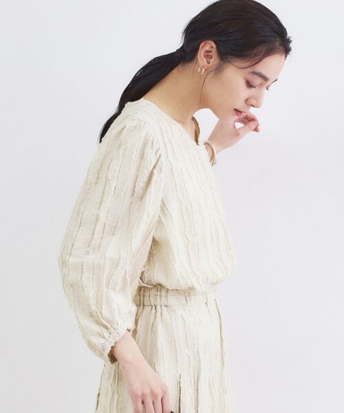 OPAQUE.CLIP / オペーク ドット クリップ シャツ・ブラウス | フリンジジャカードブラウス【洗濯機OK】 | 詳細5