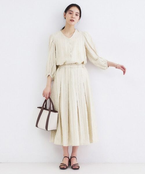 OPAQUE.CLIP / オペーク ドット クリップ シャツ・ブラウス | フリンジジャカードブラウス【洗濯機OK】 | 詳細6