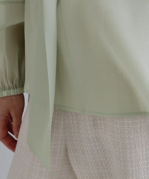 OPAQUE.CLIP / オペーク ドット クリップ シャツ・ブラウス | 【es】オーガンジーボウタイブラウス【洗濯機OK】 | 詳細14