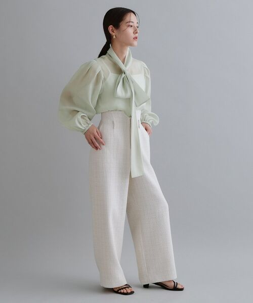 OPAQUE.CLIP / オペーク ドット クリップ シャツ・ブラウス | 【es】オーガンジーボウタイブラウス【洗濯機OK】 | 詳細3