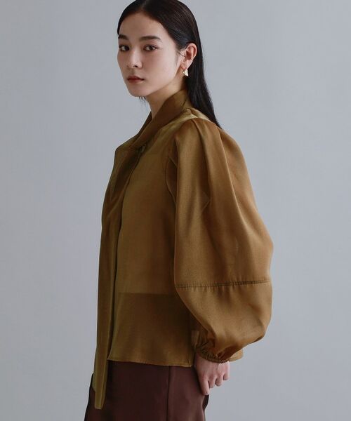 OPAQUE.CLIP / オペーク ドット クリップ シャツ・ブラウス | 【es】オーガンジーボウタイブラウス【洗濯機OK】 | 詳細5