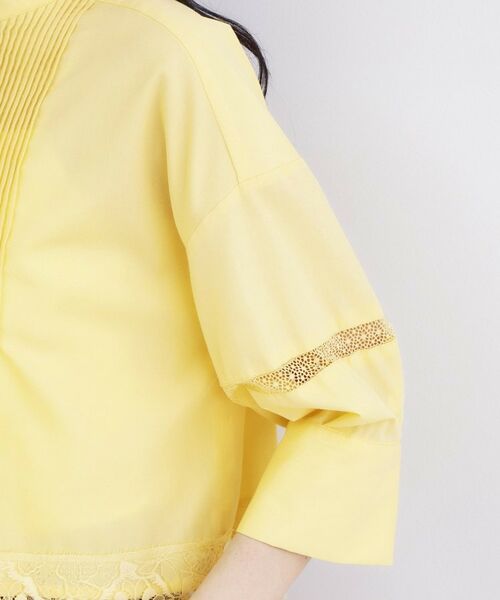 OPAQUE.CLIP / オペーク ドット クリップ シャツ・ブラウス | 裾レース使いピンタックショートシャツ【洗濯機OK】 | 詳細17