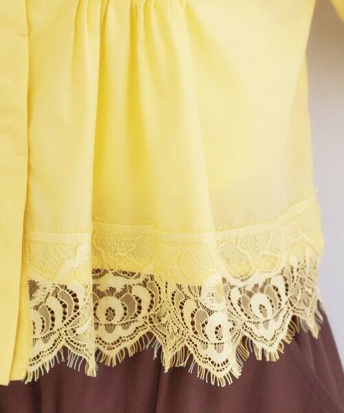 OPAQUE.CLIP / オペーク ドット クリップ シャツ・ブラウス | 裾レース使いピンタックショートシャツ【洗濯機OK】 | 詳細18