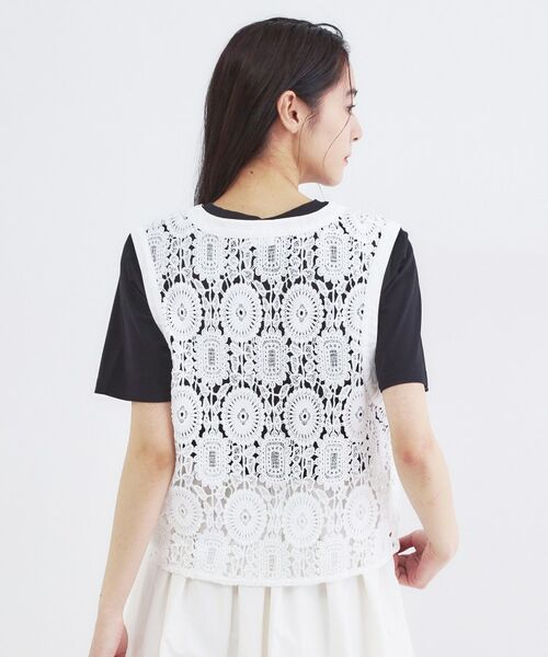 OPAQUE.CLIP / オペーク ドット クリップ ベスト | レースVネックベスト | 詳細11