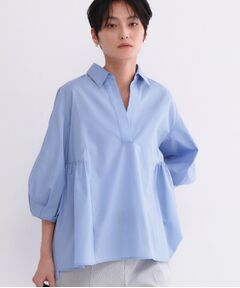 OPAQUE.CLIP / オペーク ドット クリップ シャツ・ブラウス | スキッパーペプラムブラウス【洗濯機OK】