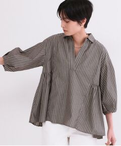 OPAQUE.CLIP / オペーク ドット クリップ シャツ・ブラウス | スキッパーペプラムブラウス【洗濯機OK】