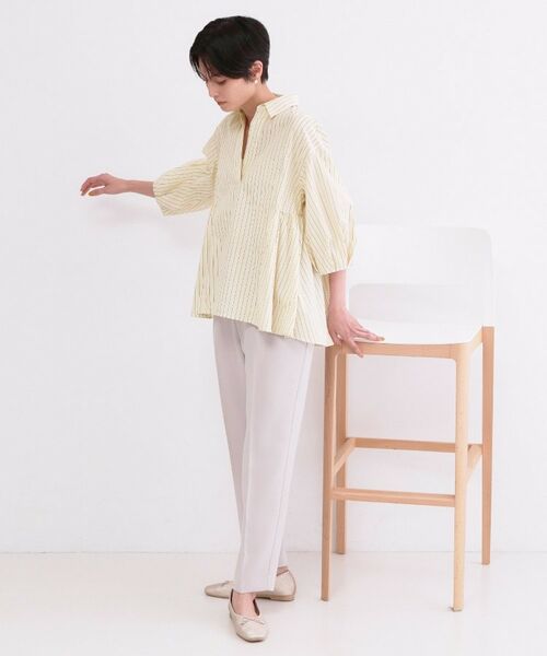 OPAQUE.CLIP / オペーク ドット クリップ シャツ・ブラウス | スキッパーペプラムブラウス【洗濯機OK】 | 詳細10