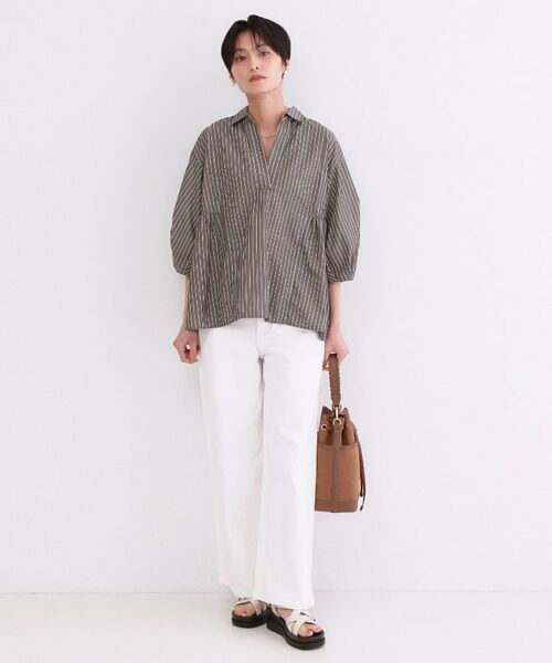 OPAQUE.CLIP / オペーク ドット クリップ シャツ・ブラウス | スキッパーペプラムブラウス【洗濯機OK】 | 詳細18